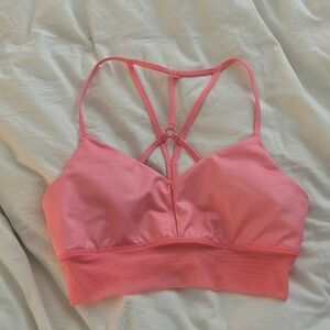 ALO Yoga pink mesh straps bra S